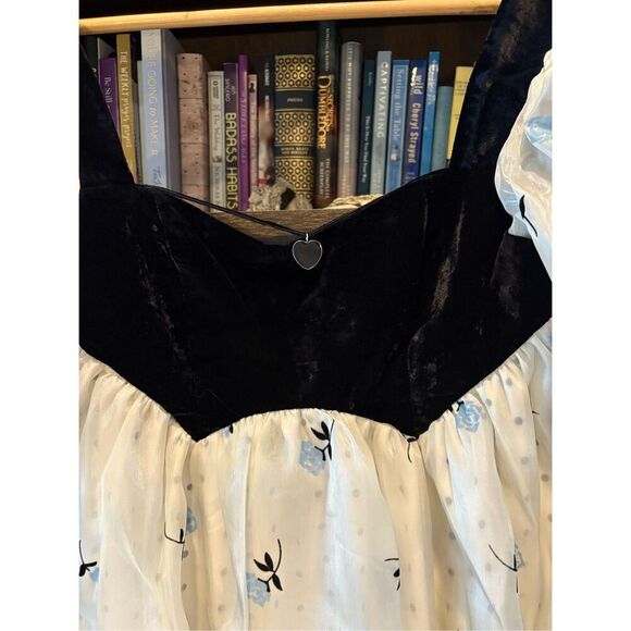 NWT For Love & Lemons Marcella Black & White Floral Mini Dress Size XS - Picture 9 of 11